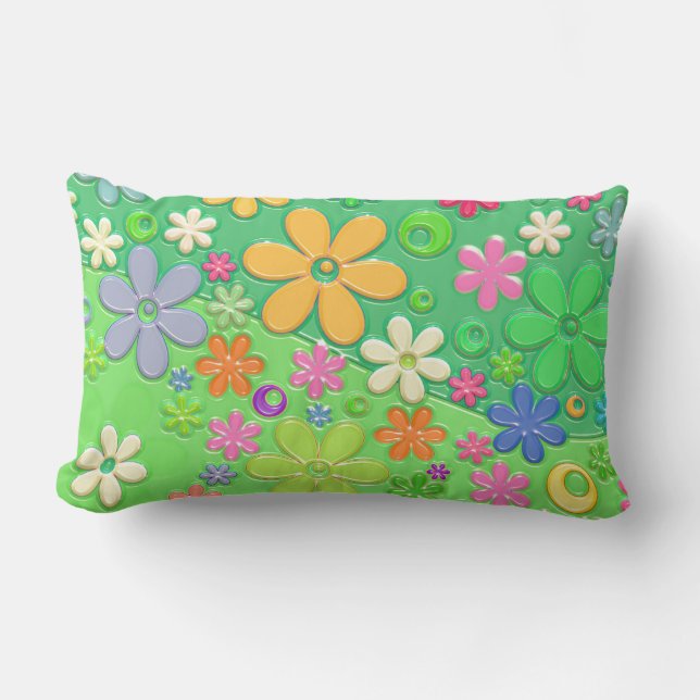 Floral Sierkussen Kussen (Voorkant)