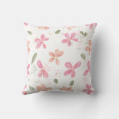 Floral Sierkussen | Waterverf bloemen | kwekerij (Achterkant)