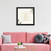 Floral Silhouette "Doe het hoe dan ook" Canvas Afdruk (Insitu (Woonkamer))