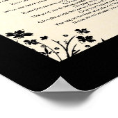 Floral Silhouette "Doe het hoe dan ook" Poster (Hoek)