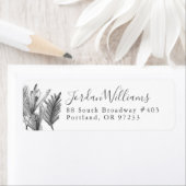 Floral Silhouette - Grijs Etiket (Insitu)