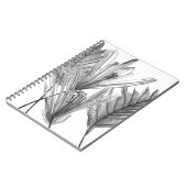 Floral Silhouette - Grijs Notitieboek (Linkerzijde)