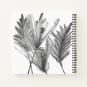 Floral Silhouette - Grijs Notitieboek (Achterkant)