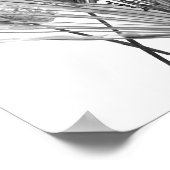 Floral Silhouette - Grijs Poster (Hoek)