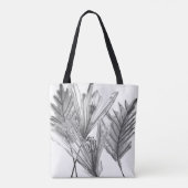 Floral Silhouette - Grijs Tote Bag (Achterkant)