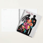 Floral Silhouette | Modern Bride & Groom Art Planner (Display)