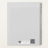 Floral Silhouette | Modern Bride & Groom Art Planner (Achterkant)