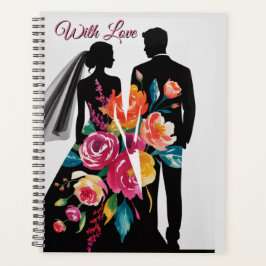 Floral Silhouette | Modern Bride & Groom Art Planner