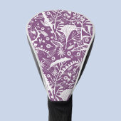 Floral Silhouette Paars Botanisch Golfheadcover