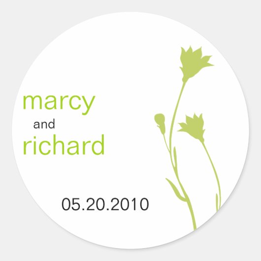 Floral Silhouette Sticker (Voorkant)