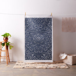 Floral Silver Mandala Stof