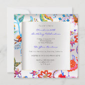 Floral Silver Oriental Spring Chinoiserie Kaart (Voorkant)