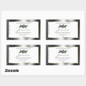Floral Silver White Product Labels Sparkle Glitter (Vel)