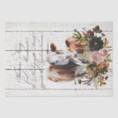 Floral Simmental Koeien Tissuepapier (Voorkant)