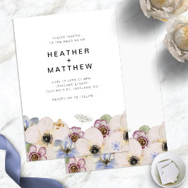 Floral Simple Boho Wedding Kaart