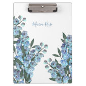 Floral Simple Elegant Garden Blue Delphinium Klembord (Voorkant)