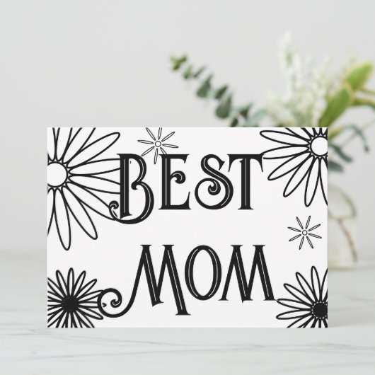 Floral Simple Moederdag Kaart (Staand voorkant)