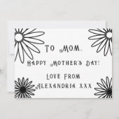 Floral Simple Moederdag Kaart (Achterkant)