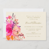 Floral Simple Vrijgezellenfeest van de roze goudWa Kaart (Voorkant)