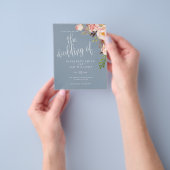 Floral Simple Wedding Invitation Budget Elegant Flyer (Hand)
