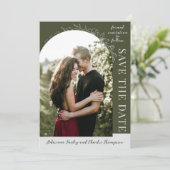 Floral Simplicity 1 | Modern Green | Save The Date (Staand voorkant)