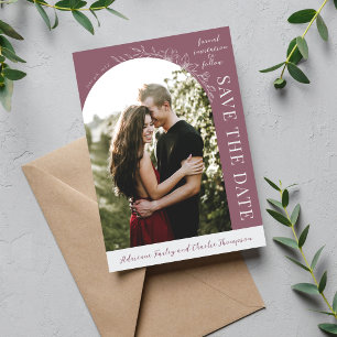 Floral Simplicity 1 Schemer Mauve Save The Date