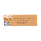 Floral Sinaasappel Elegant Eucalyptus Disco Etiket (Voorkant)