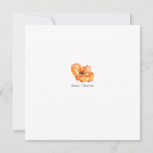 Floral-sinaasappel en witbruiloft (Achterkant)