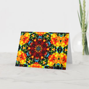 Floral Sinaasappel Kaart