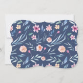 Floral Sip and See Baby shower Invitation, Lente Kaart (Achterkant)