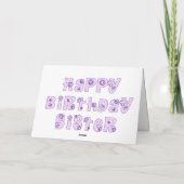 Floral Sister Verjaardag Wenskaart Kaart (Achterkant)