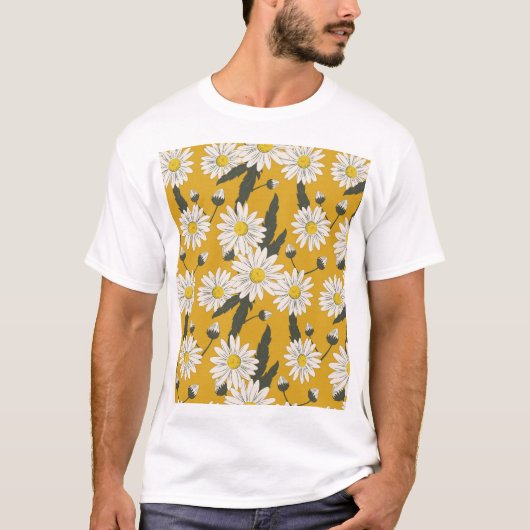 Floral sjaal ontwerp,  achtergrond. t-shirt (Voorkant)