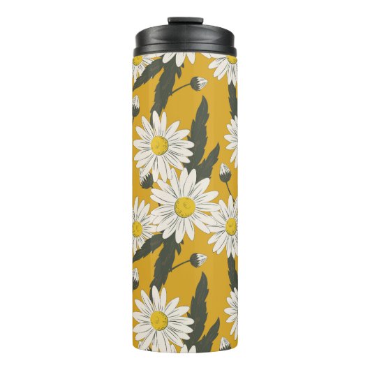 Floral sjaal ontwerp, achtergrond. thermosbeker (Voorkant)