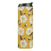 Floral sjaal ontwerp, achtergrond. thermosbeker (Gedraaid links)
