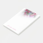 Floral Sjabloon Elegant Waterverf Rozen Script Post-it® Notes (Schuin)
