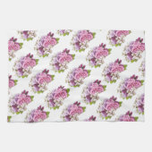 Floral Sjabloon Waterverf Kunstroze rozen Elegant Theedoek (Horizontaal)