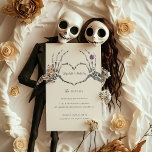 Floral Skeleton | Details Halloween Wedding Guest Informatiekaartje<br><div class="desc">Of u nu uw hotelkamerblokgegevens op uw save-the-dates of uw werkelijke huwelijksuitnodigingen vermeldt, we raden u aan deze gegevens op een apart tussenvoegsel op te nemen om het de aandacht te geven die het verdient. De huwelijksaccommodatie kaart moet zoveel mogelijk overeenkomen met het motief van uw uitnodigingen. Voeg uw aangepaste...</div>