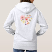 Floral Skeleton Hand Wildflower Bouquet Heart Hoodie (Achterkant)