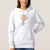 Floral Skeleton Hand Wildflower Bouquet Heart Hoodie (Voorkant)
