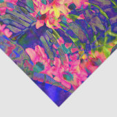 Floral Skeleton Rib Cage Paars Roze  Kunst Tissuepapier (Detail)