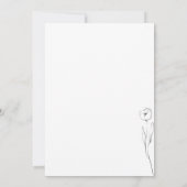 Floral Sketch Clear Indie Botanisch Kaart (Achterkant)