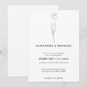 Floral Sketch Clear Indie Botanisch Kaart (Voorkant / Achterkant)