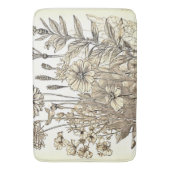 Floral Sketch Design Badmat (Voorkant Verticaal)