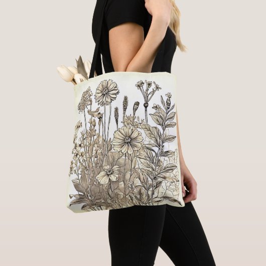 Floral Sketch Design Tote Bag (Dichtbij)