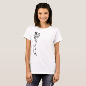 Floral Sketch Modern Afstudeerder Script Persoonli T-shirt (Voorkant volledig)