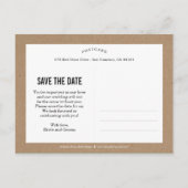 Floral Sketch Save the Date - Ambacht Aankondigingskaart (Achterkant)