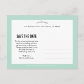 Floral Sketch Sla de datum op - Bewerkbare kleur Aankondigingskaart (Achterkant)