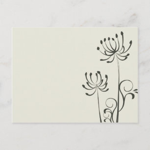 Floral Sketch Uitnodiging Briefkaart