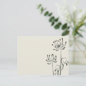 Floral Sketch Uitnodiging Briefkaart (Staand voorkant)