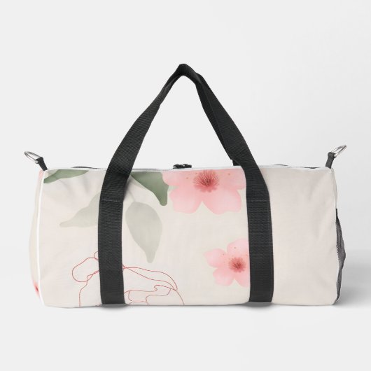 Floral Sketch Waterproof Travel Bag  Plunjezak (Voorkant)